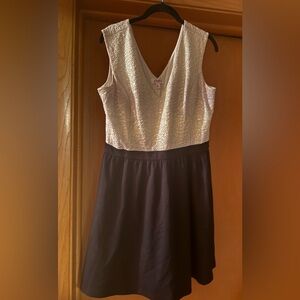 Candie's Black and Cream Textured Dress